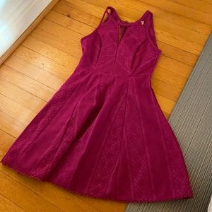 Free people plum dress, lace detail and cutouts
